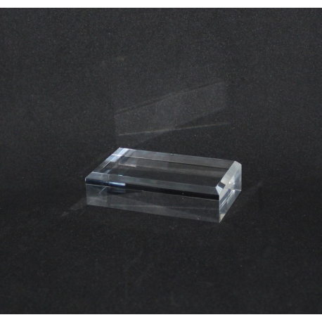 Acrylic base 45x80x20mm bevelled angles media for minerals