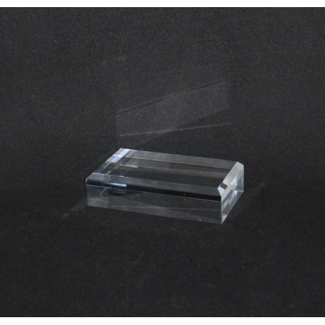 Acrylic base 45x80x20mm bevelled angles media for minerals